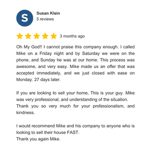 Google Review for Sell Your House Fast Long Island