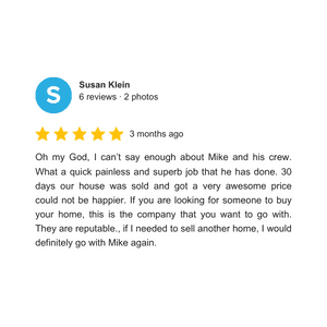 Google Review of We Buy Long Island Homes Fast