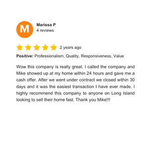 Google Review for Who Buys Houses On Long Island
